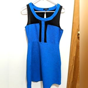 Blue and black dress